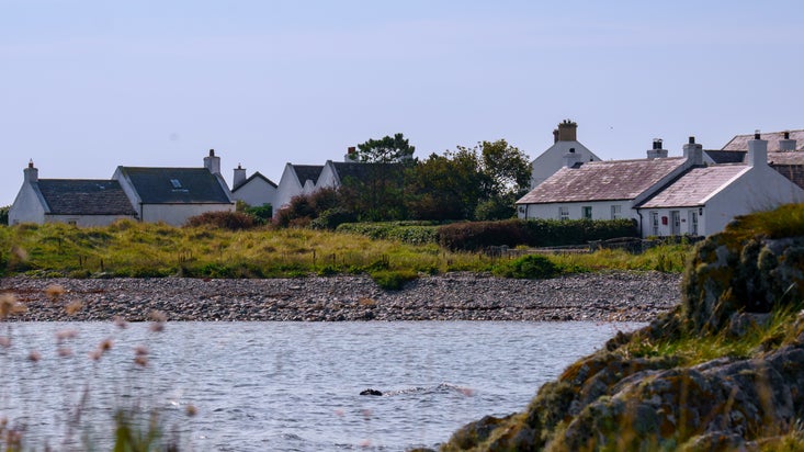 Kearney Village in County Down from the shoreline
